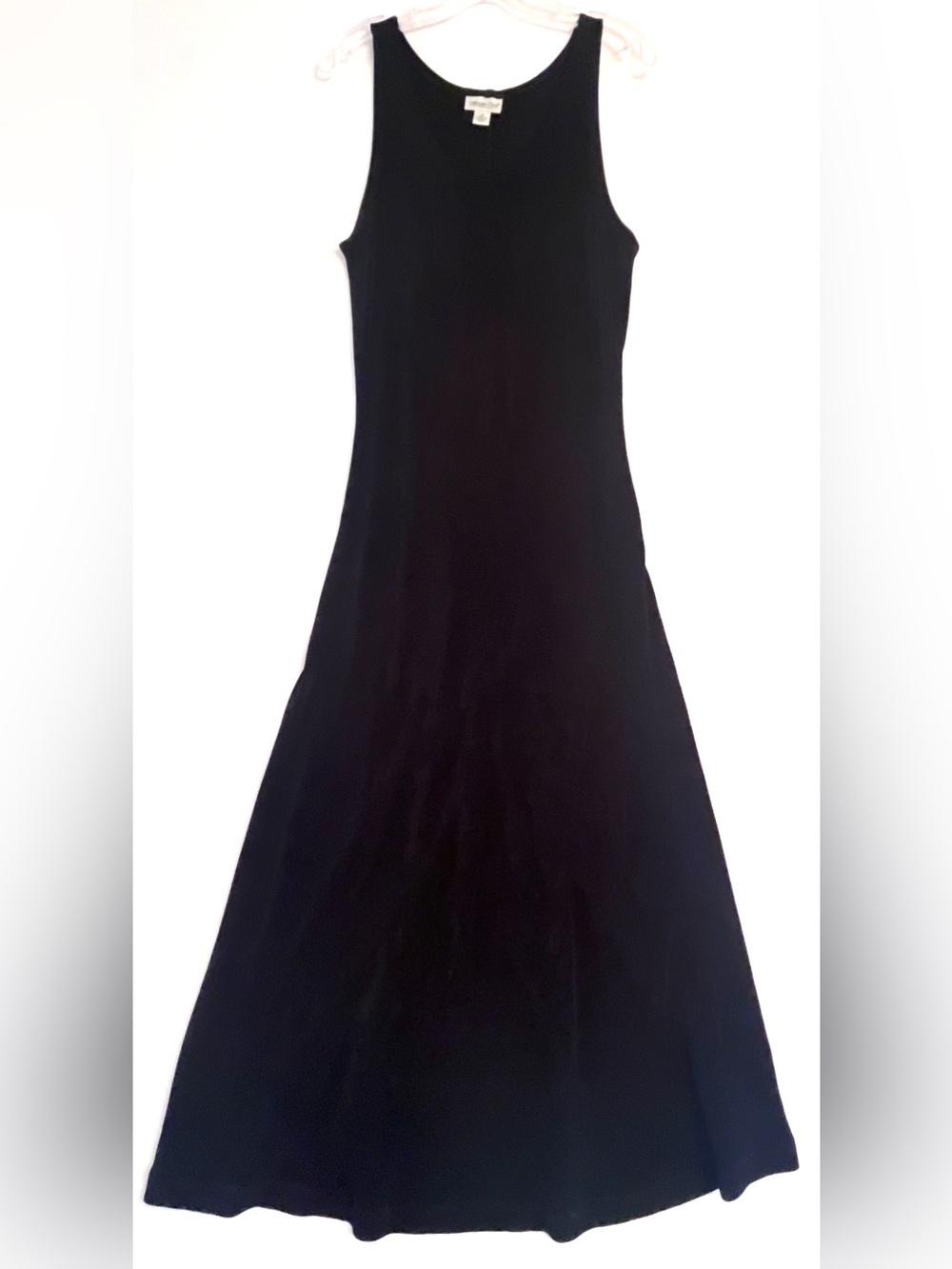 90s Minimalist Coldwater Creek Black Maxi Dress M